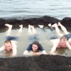 Me, Jane Nash, Stu McMillan and Rob Shortman taking a dip in a volcanic pool on Deception Island. The sea temperature was +1°C but the water temperature in the pool we dug was around +30°C - very pleasant!