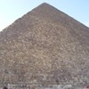 A close up of one of the three main pyramids.