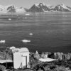 Looking west from Rothera Point, over the GATF hut to the Antarctic Peninsula.