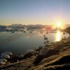 The view south from Rothera early in the morning in autumn.